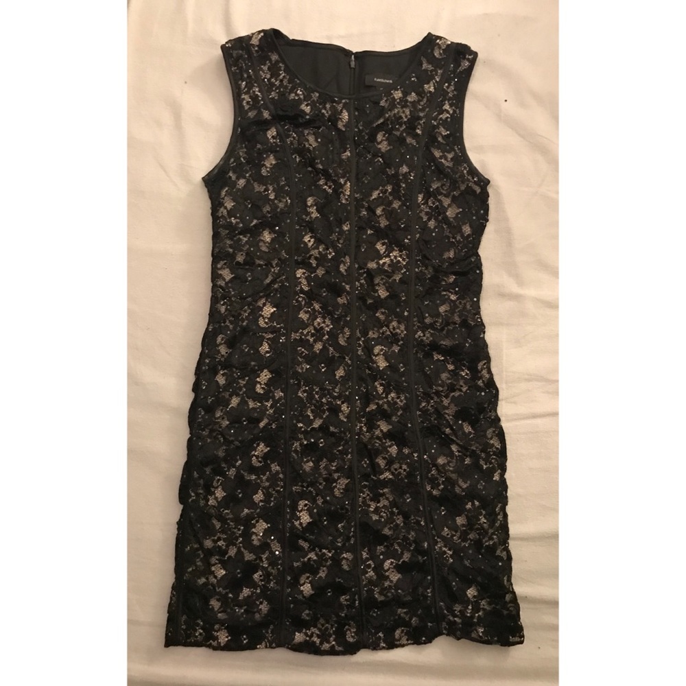 Lace Overlay Cocktail Dress